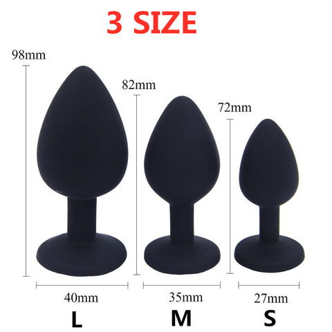 Silicone Anal Plug Removable Jewel Decoration Butt Plug Sex Toys Prostate Massager Anus Toys For Women Man Couple Gay tail plug ► Photo 1/6