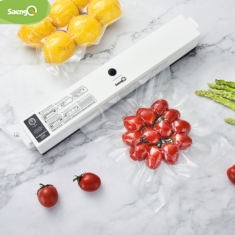 saengQ 220V Best Food Vacuum Sealer Machine Vacuum Sealing Machine Film Container Food Sealer Saver Include 15Pcs Vacuum Packer ► Photo 1/6