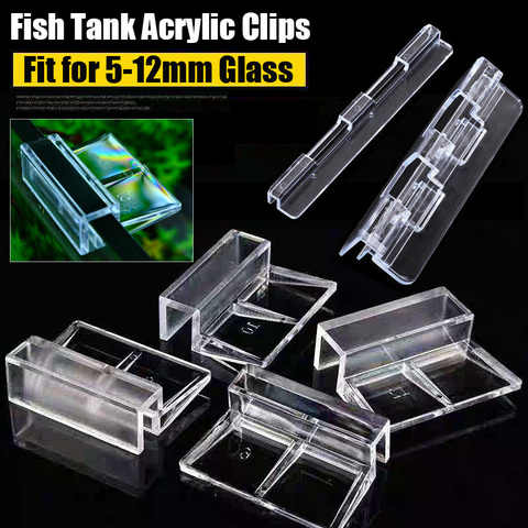 Aquarium Fish Tank Acrylic Clips Fish Aquatic Pet Parts Glass Cover Support Holders 5/6/8/10/12mm ► Photo 1/6