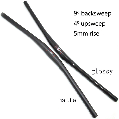 3K or UD carbon fiber handlebar mountain 9 degree flat handlebar bicycle  handlebar matte or glossy BMX risen  handlebar parts ► Photo 1/6