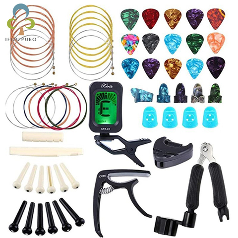 Guitar Accessories Set Guitar Capo/Tuner/Picks/Guitar Pure Copper Strings 1-6 Guitar repair tools for Electric Guitar Parts GYH ► Photo 1/6