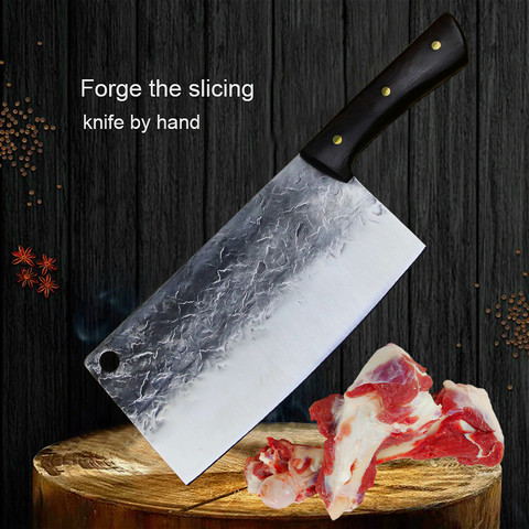PEGASI 19cm Hand forged bone cutter thickened heavy duty bone cutter bone cutting section special knife meat stall butcher knife ► Photo 1/4