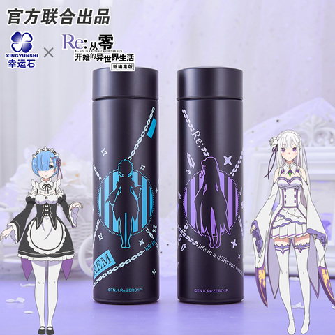 [Re:Radio Life in a different world from zero] Re0 Anime Rem Thermos Steel Water Bottle LED Display Temperature Sensing Cup Gift ► Photo 1/6