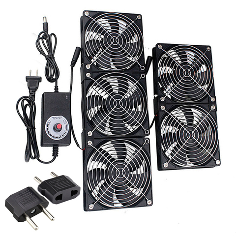 Gdstime 120mm 3000RPM Fan cooling With controller 12cm 12V 220V Btc Machine Chassis Workstation Cabinet Radiator Server fan ► Photo 1/6