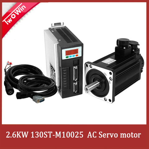 130ST Servo Motor  AC Servo motor 2600W  AC SERVO MOTOR & DRIVER SYSTEM 2.6KW 130ST-M10025 Matched Servo Driver ► Photo 1/6