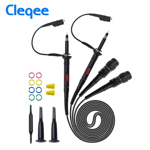 Cleqee High quality P2000 Series DC-60MHz~200MHz Oscilloscope Probe X1/X10 P2060 P2100 P2200 BNC Test Lead kit ► Photo 1/6