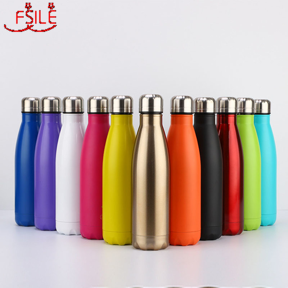 500-1000ml Water Bottle Double Wall Vacuum Insulated Flask Chilly Hot Cold Sport