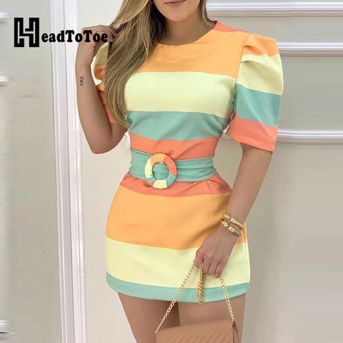 Half Sleeve Colorblock Bodycon Dress ► Photo 1/3