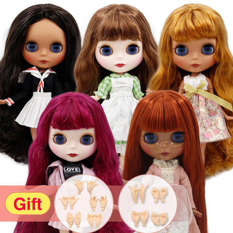 DBS blyth doll joint body factory white skin black skin dark skin DIY Make up icy Doll special price give hand set AB girl gift ► Photo 1/6