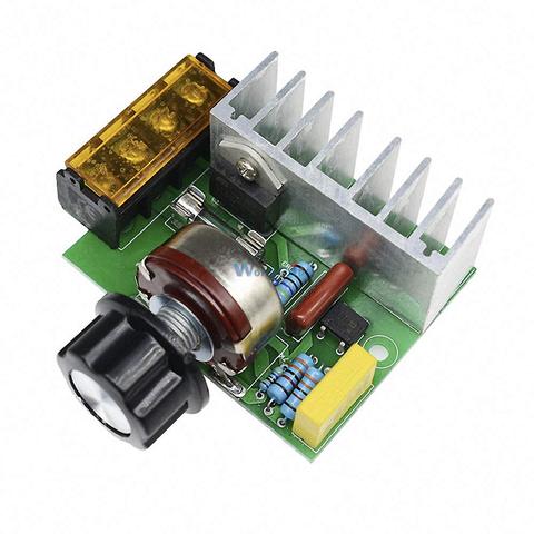 4000W 0-220V AC SCR Electric Voltage Regulator Motor Speed Controller Dimmers Dimming Speed with Temperature Insurance ► Photo 1/6