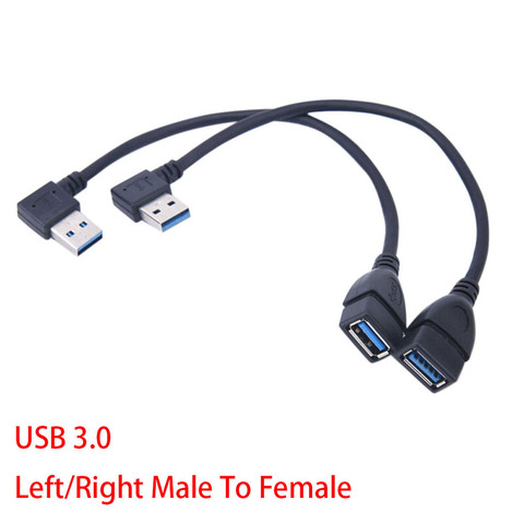 New Universal Left/right USB 3.0 Male A To Female A Up Angle 90 Degree Extension Data Sync Cord Cable USB Extension Cable ► Photo 1/6