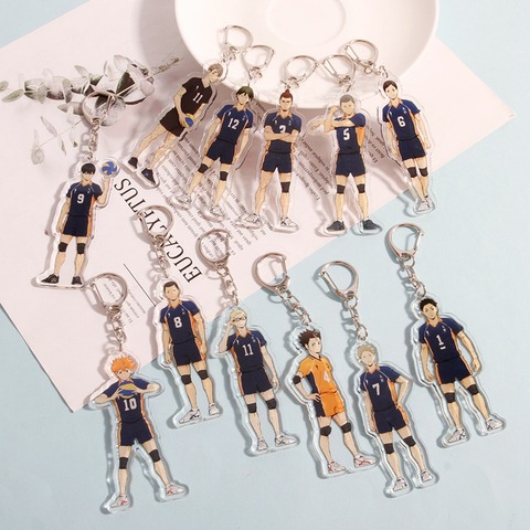 Anime Volleyball Boy Keychain Haikyuu Kageyama Hinata Kenma Kozume Acrylic Figure Keychain Decor Bag Pendant Collection Cartoon ► Photo 1/6
