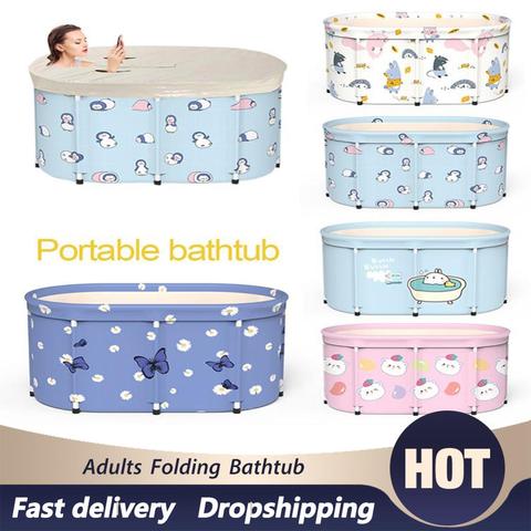 21PCS Adults Folding Bathtub Thick Plastic Portable Tub Non-inflatable Bathtub 2 Size Soaking Free Standing For Bathroom ► Photo 1/6