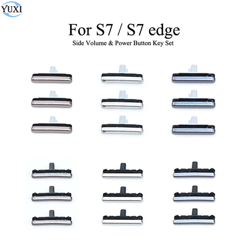 YuXi 1set=3pcs Side Button For Samsung Galaxy S7 G930 / S7 Edge G935 Power On / Off +Up / Down Volume Button Key ► Photo 1/6
