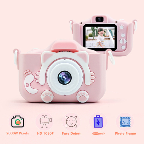 1080P 2000W Mini Cute Kids Digital Camcorder Video Camera Toys Built-in Games for Children Toddler Christmas Birthday Gifts ► Photo 1/6