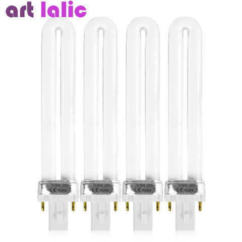 4pcs 9W Nail Dryer UV Lamp Tube Light Bulbs Gel Nail Art Gel Dryer Replacement Curing Nail Bulbs Salon Tools ► Photo 1/6