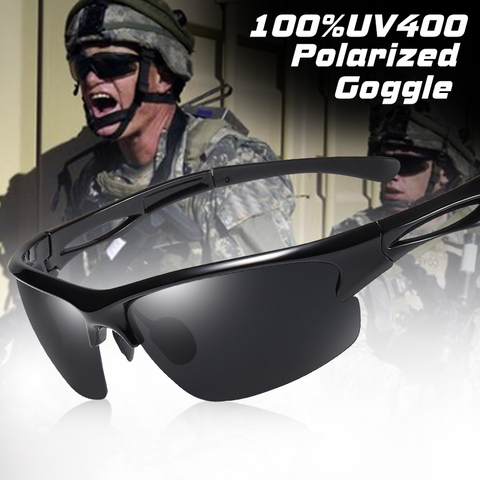 Brand Outdoor Sport Sunglasses Men Polarized Windproof Tactical Military Sun Glasses Driving Oculos De Sol zonnebril heren UV400 ► Photo 1/6