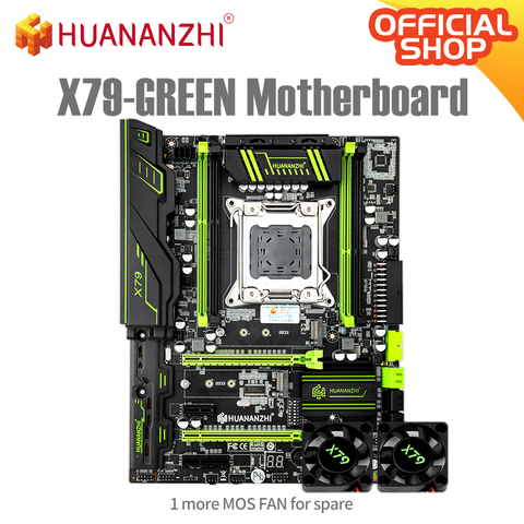HUANANZHI X79 GREEN 2.49 V3.1 X79 motherboard LGA2011 ATX USB3.0 SATA3 PCI-E NVME M.2 SSD support REG ECC memory and Xeon E5 ► Photo 1/5