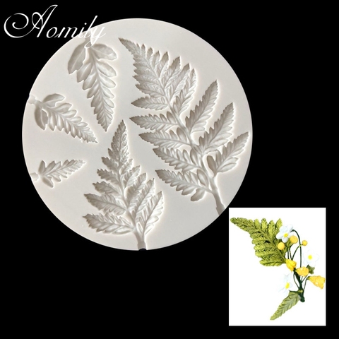 Aomily Mimosa Flower Leaf Fondant Cake Silicone Beautiful Flower Wedding Baking Mold Mousse Sugar Craft Icing Mat Pastry Tools ► Photo 1/5