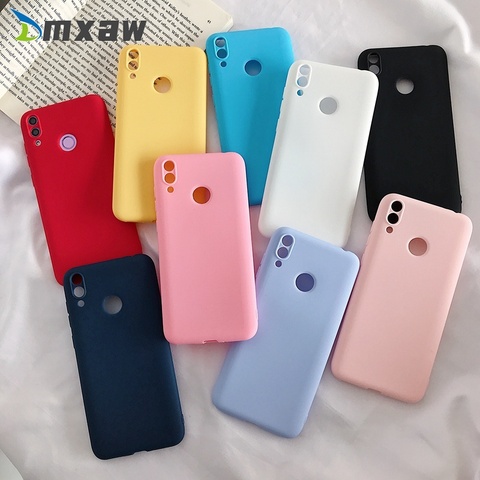 For Huawei Honor 20 8a 8x 8 9 10 lite 20i 10i 8c 8s View 20 Case Cute Matte Solid Candy Simple Silicone Cover Honor view 20 pro ► Photo 1/6