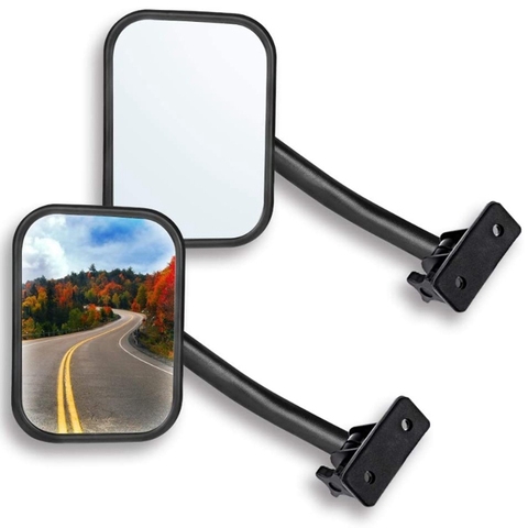 Door Off Mirror for Jeep Wrangler TJ JK 4X4 Off-Road Morror Rectangular Mirrors Side View Mirror, 2 Pack ► Photo 1/6