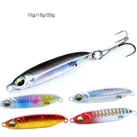 1PCS Metal Jig Hard Bait 10g/15g/20g Saltwater Jigging Spoon Lead Sea Cast Fishing Lure Artificial Bait Tackle ► Photo 1/5