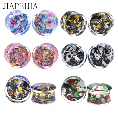 6-30mm Colourful Acrylic Ear Gauges Tunnels and Plug Expander Studs Stretching Body Piercing Jewelry ► Photo 1/6