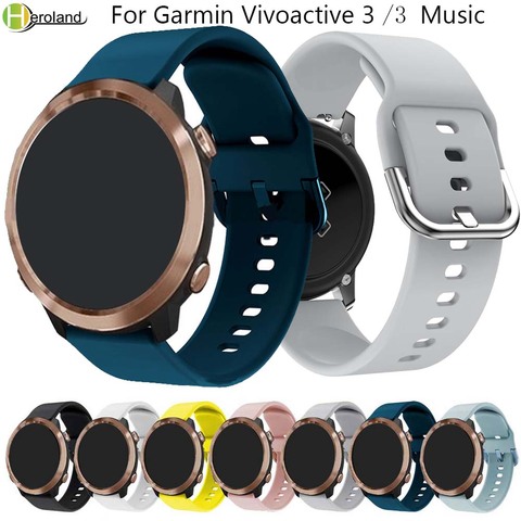 Bracelet Vivoactive 3 Garmin Silicone  Silicone Strap Garmin Vivoactive 4s  - Smart Accessories - Aliexpress