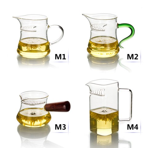 Kinds Heat-resistant Clear Glass Tea Pitcher Built-in Filter with Handle Handmade Fair Mug Cha Hai Teacup ► Photo 1/6