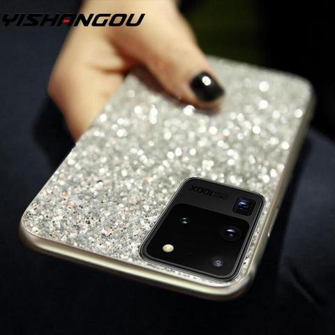 Shiny Bling Diamond Case For Samsung Note20 S20 FE S21 Ultra A51 A71 A50 A21S S10 S9Plus Glitter Sparkle Hybrid Soft TPU Case ► Photo 1/6