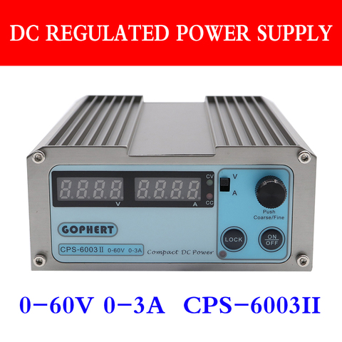 CPS-6003 6003II Mini Adjustable Digital Switching DC Power Supply OVP/OCP/OTP 0.001A 0.01V 0-60V 0-3A 220V/EU 110V/US ► Photo 1/6