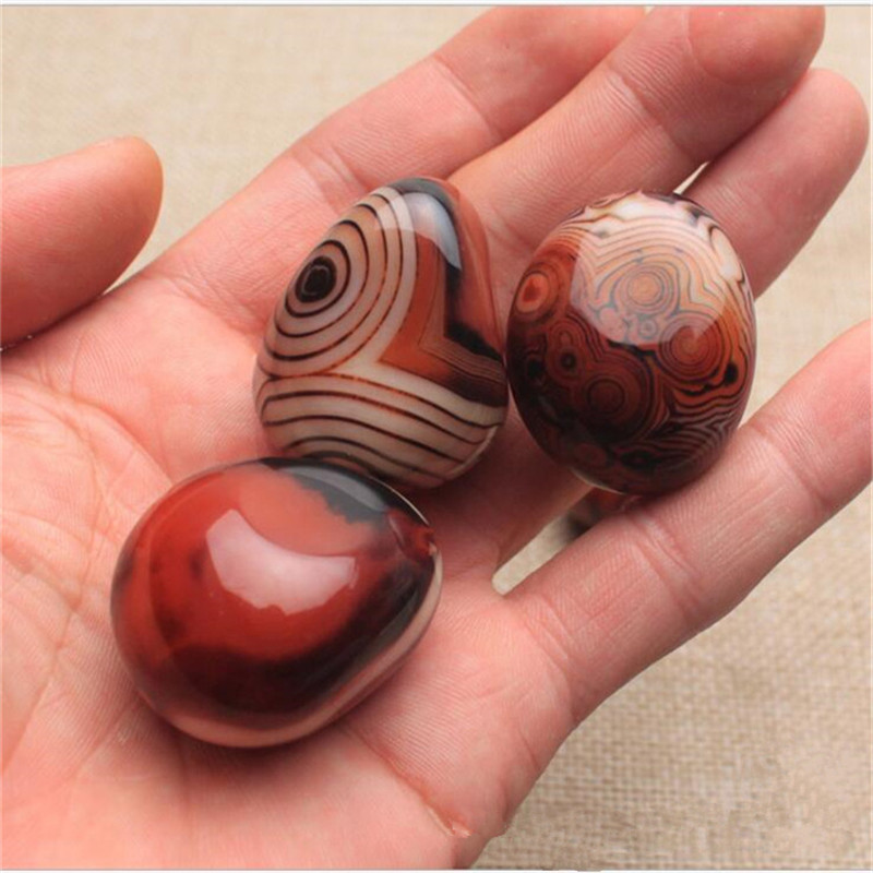 Natural Red Madagascar Banded Agate Stone Ball Specimen Collections & Home Decor 