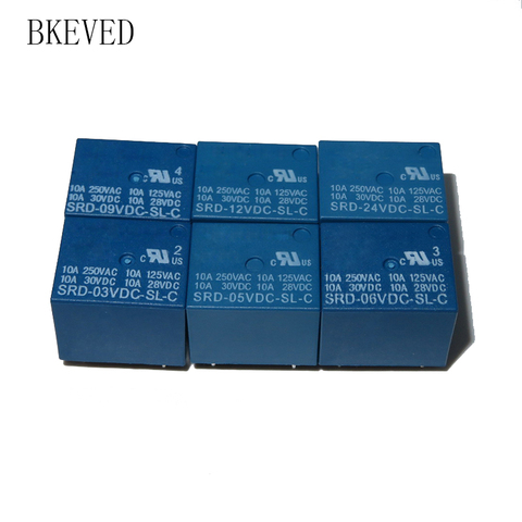 5PCS Relay SRD-03 05 09 06 24 12VDC-SL-C 5PINS 3V 5V 9V 6V 24V 12V High-quality SRD-03VDC-SL-C SRD-05VDC-SL-C SRD-09VDC-SL-C ► Photo 1/1