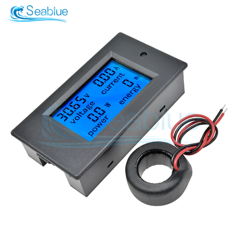 AC 80-260V DC 6.5-100V 20A 50A 100A Digital Voltage Meters Power Energy Voltmeter Ammeter Current Volt Wattmeter Tester Detector ► Photo 1/6