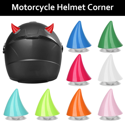 Motorcycle Helmet Corner Plastic Resilient Silicone Suction Cup Soft Horn Decoration Headwear Rubber Horn Decoration Accessories ► Photo 1/6