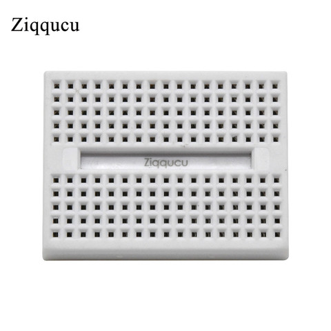 Ziqqucu SYB-170 White Mini Solderless Breadboard Prototype Experiment Test Protoboard 170 Tie-Points 35*47*8.5mm ► Photo 1/6