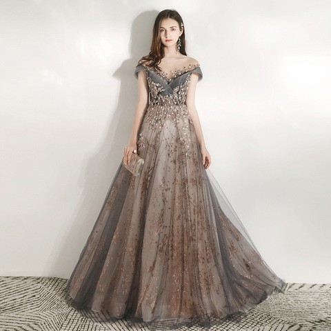 Robe De Soiree 2022 Gryffon Party Dress Formal Evening Gown A-line Vintage Lace Evening Dress Plus Customize ► Photo 1/6