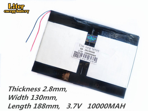 Tablet PC talk9x u65gt,battery 28*130*188 3.7V 10000 mah Li - ion battery 'for ► Photo 1/3