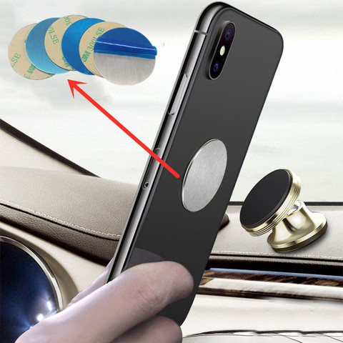 2pc/5pc/10pc Metal Plate disk iron sheet 30mm round Magnet Mobile Cell Phone Holder for Car support telephone Smartphone Stand ► Photo 1/6