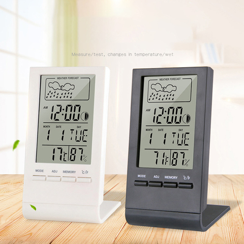 Indoor/Outdoor Thermometer Hygrometer Gauge Indicator  Weather Station Automatic Electronic Temperature Humidity Monitor Clock ► Photo 1/6