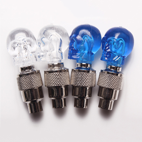 Skull Bicycle Lights Bike Valve Light Motion Activated LED Light Safety Cycling Lamp Wheel Tire Valve Caps Bike Accessories ► Photo 1/6