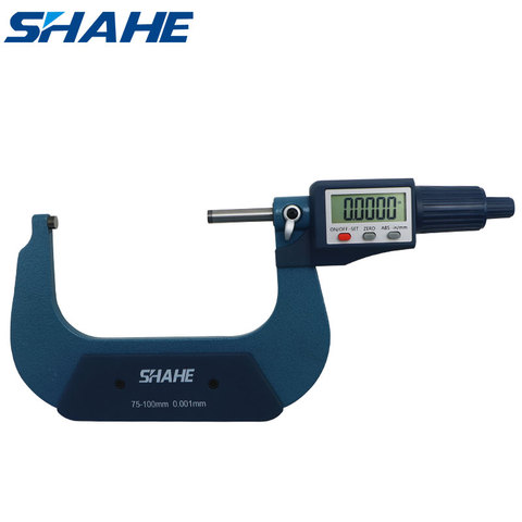 shahe 75-100 mm 0.001 mm electronic outside micrometer With Retail Box micron outside micrometer caliper gauge ► Photo 1/6