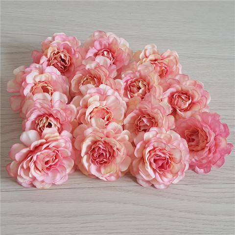 10 pcs 5cm artificial silk peony rose flower head for DIY flower wall gift box scrapbooking wedding home party decoration ► Photo 1/6