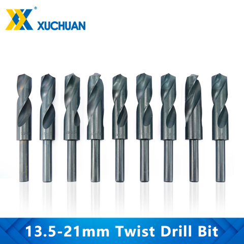 Reduced Shank Nitride Coating Twist Drill Bit HSS Drill Bit 13.5-21mm Hole Cutter For Wood/Metal Drilling Bit Gun Drill Bits ► Photo 1/5