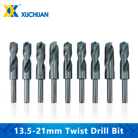 Reduced Shank Nitride Coating Twist Drill Bit HSS Drill Bit 13.5-21mm Hole Cutter For Wood/Metal Drilling Bit Gun Drill Bits ► Photo 1/5