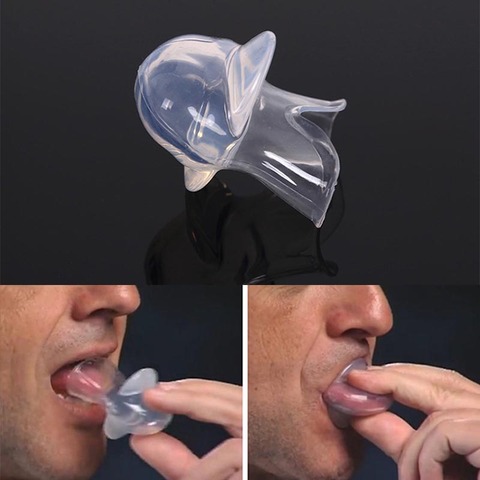 Silicone Anti Snore Tongue Retaining Device With Case Stop Snoring Breathing Sleep Aid Tool Health99 ► Photo 1/1