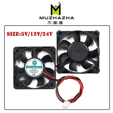 1PC DC 5010 5V/12V/24V Computer CPU Cooler Mini Cooling Fan 50MM 50x50x10mm Small Exhaust Fan for 3D Printer 2 pin 50x50x10mm ► Photo 1/1