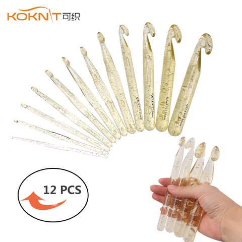 KOKNIT 12pcs Huge Crochet Hooks Set Knitting Needle Weave Craft Yarn Sewing Tools 4.0-20mm Crochet Needles For Chunky Yarn Weave ► Photo 1/6
