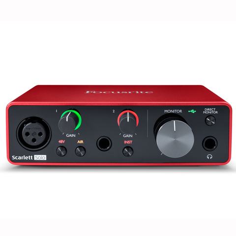 New Version Focusrite Scarlett Solo 3rd Gen 2 input 2 output USB audio interface sound card for recording Microphone Guitar ► Photo 1/4