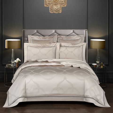 Premium Egyptian Cotton Jacquard Duvet Cover set Luxury Extra King US Queen King 4/6Pcs Bedding set Comforter Cover Bed sheet ► Photo 1/6